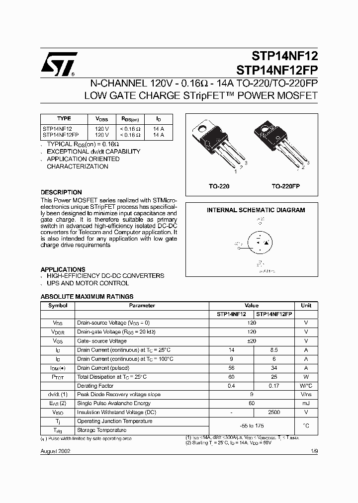 STP14NF12_64781.PDF Datasheet