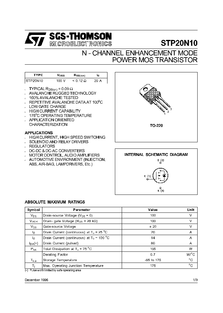 STP20N10_125710.PDF Datasheet