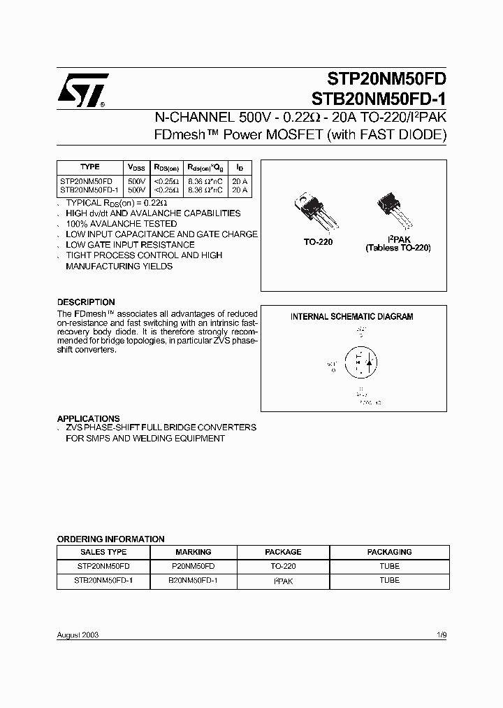 STB20NM50FD-1_71564.PDF Datasheet