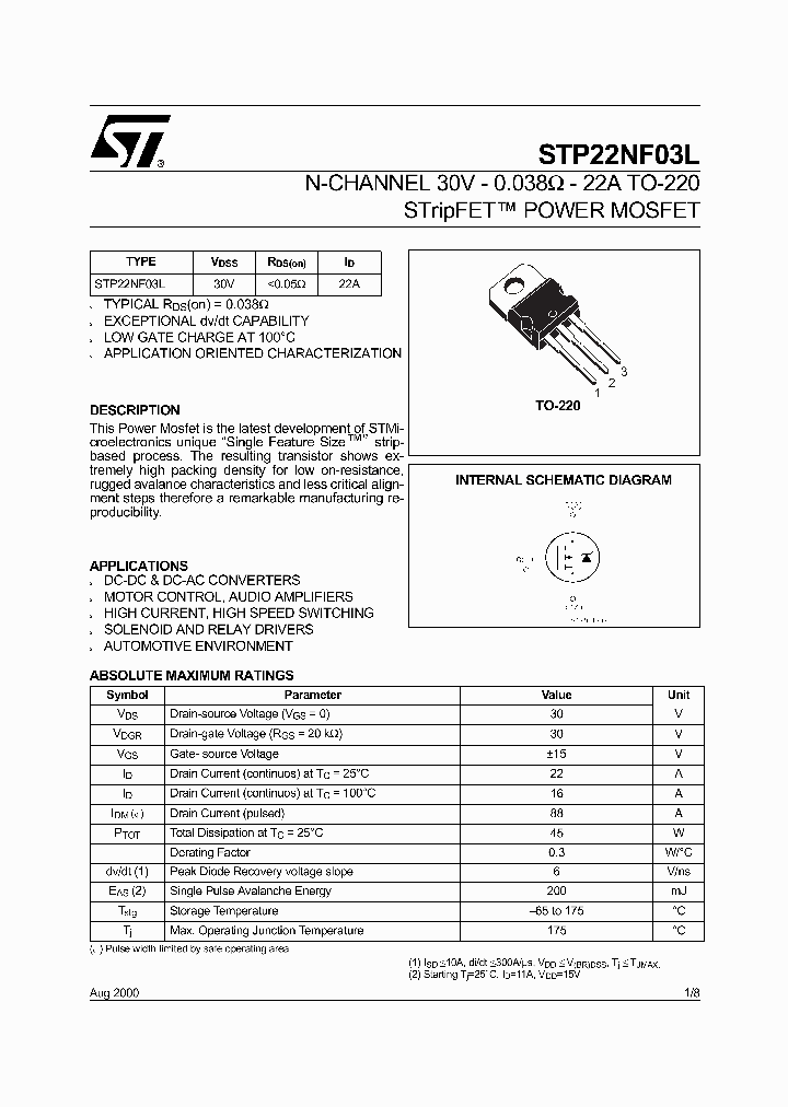 STP22NF03L_64837.PDF Datasheet