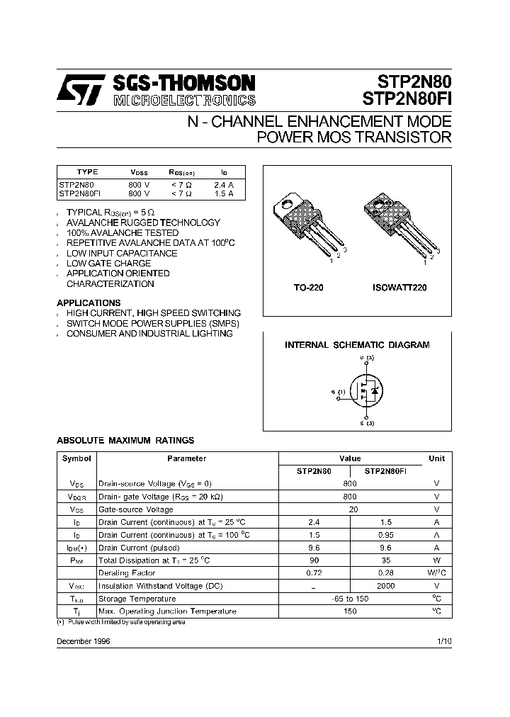 STP2N80FI_193868.PDF Datasheet