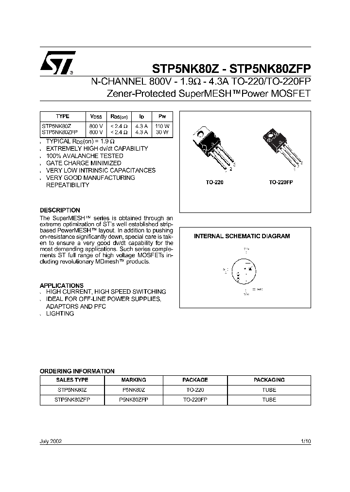 STP5NK80_65083.PDF Datasheet