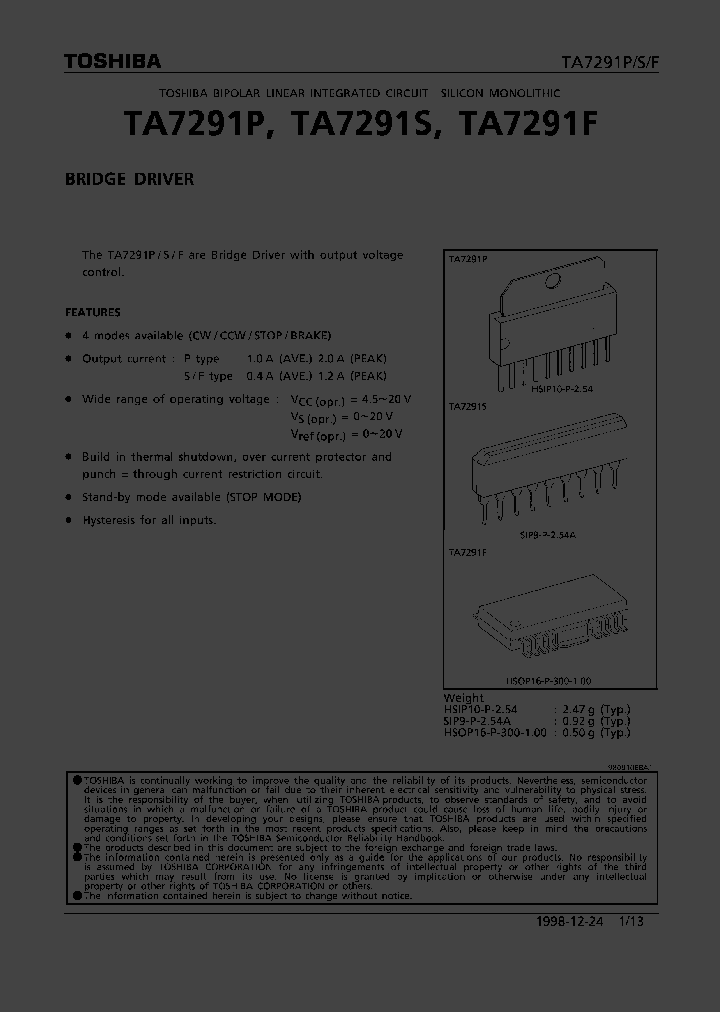 TA7291F_72321.PDF Datasheet