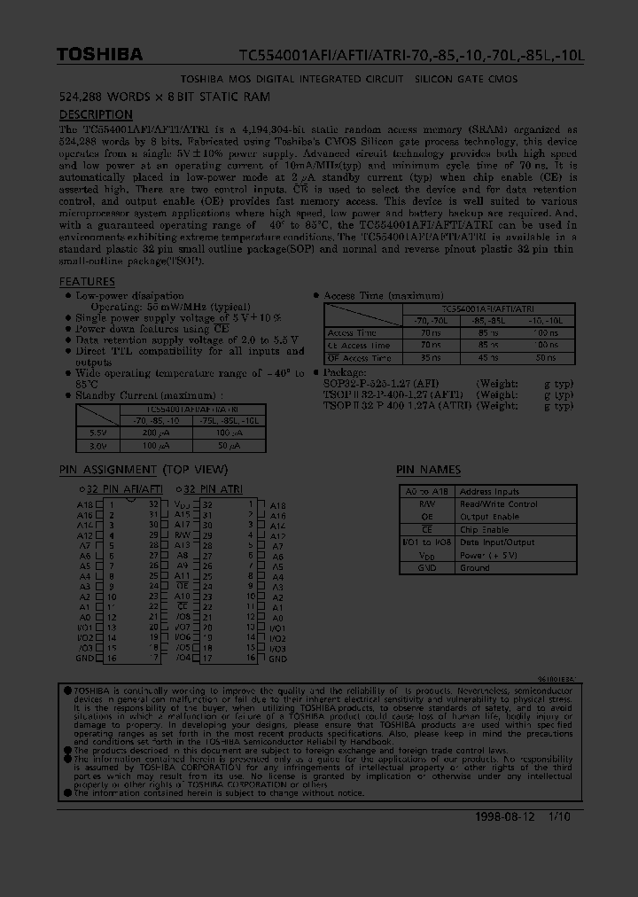 TC554001AFI_148808.PDF Datasheet