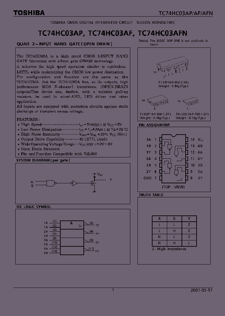 TC74HC03AF_167534.PDF Datasheet