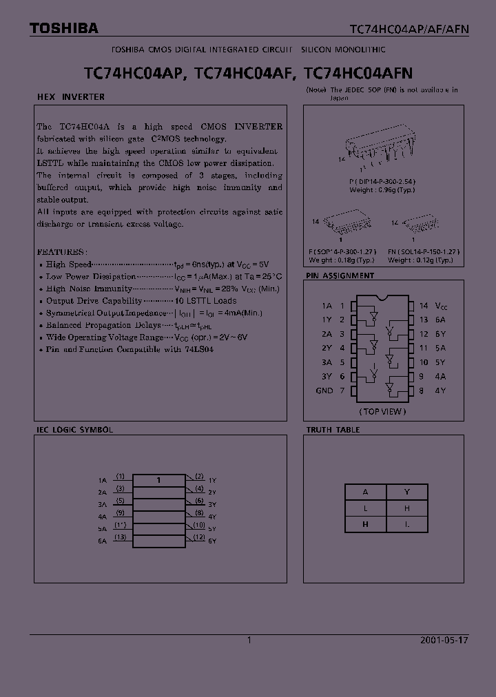 TC74HC04AF_18475.PDF Datasheet