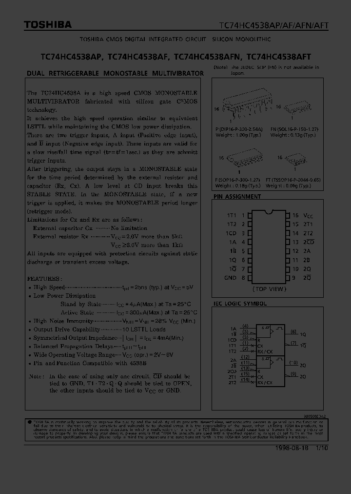 TC74HC4538AF_133577.PDF Datasheet