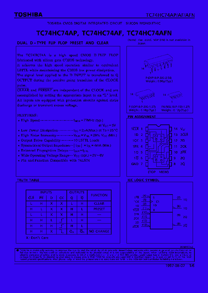 TC74HC74AF_17669.PDF Datasheet