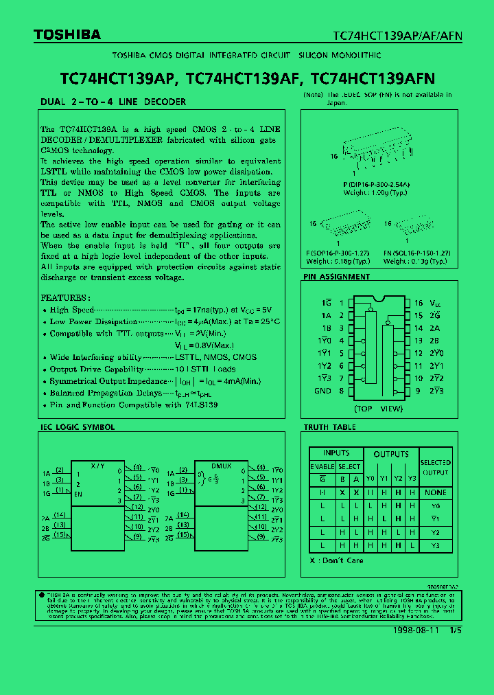 TC74HCT139AF_100335.PDF Datasheet
