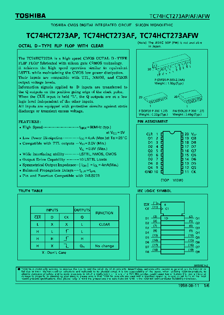 TC74HCT273AF_100354.PDF Datasheet