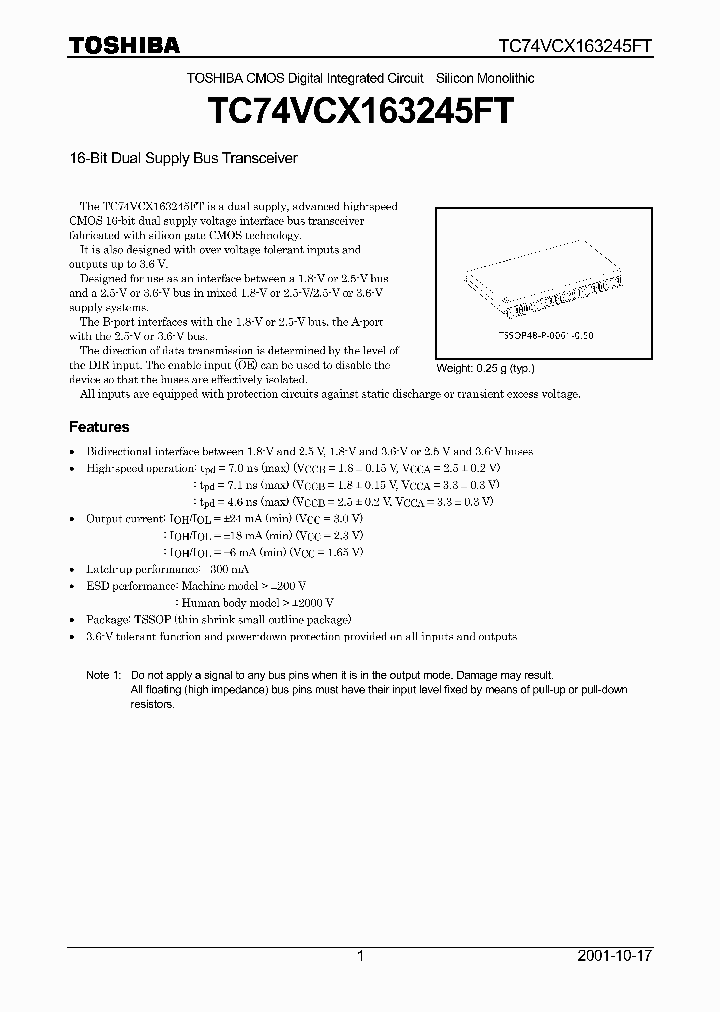 TC74VCX163245FT_36810.PDF Datasheet