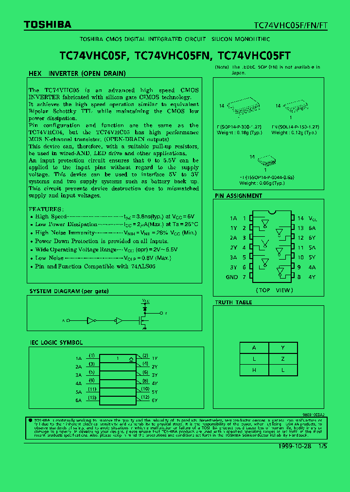 TC74VHC05F_55307.PDF Datasheet