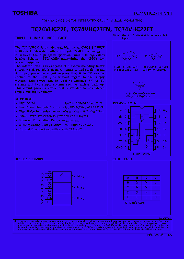 TC74VHC27F_55496.PDF Datasheet