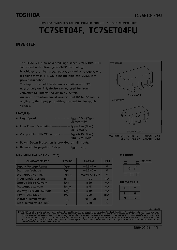 TC7SET04_36867.PDF Datasheet