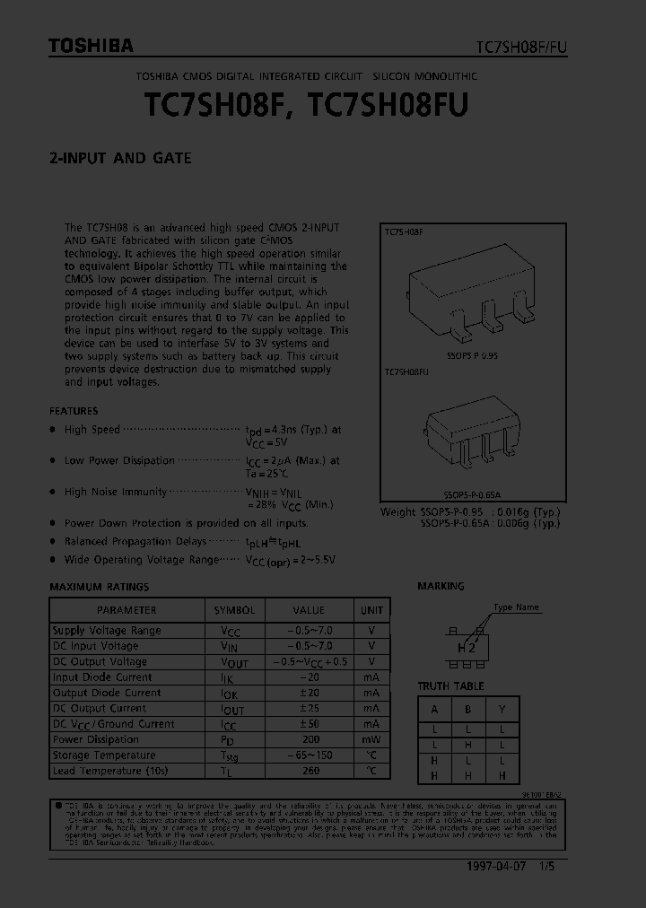 TC7SH08_36887.PDF Datasheet