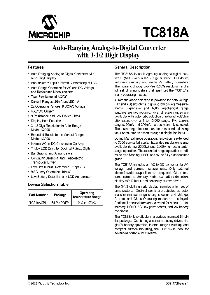TC818_71019.PDF Datasheet