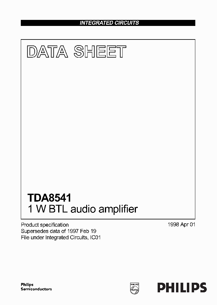 TDA8541_37046.PDF Datasheet