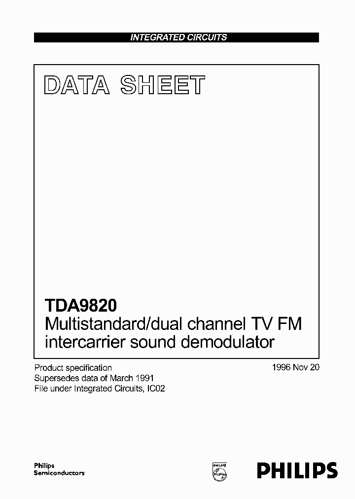 TDA9820_128946.PDF Datasheet