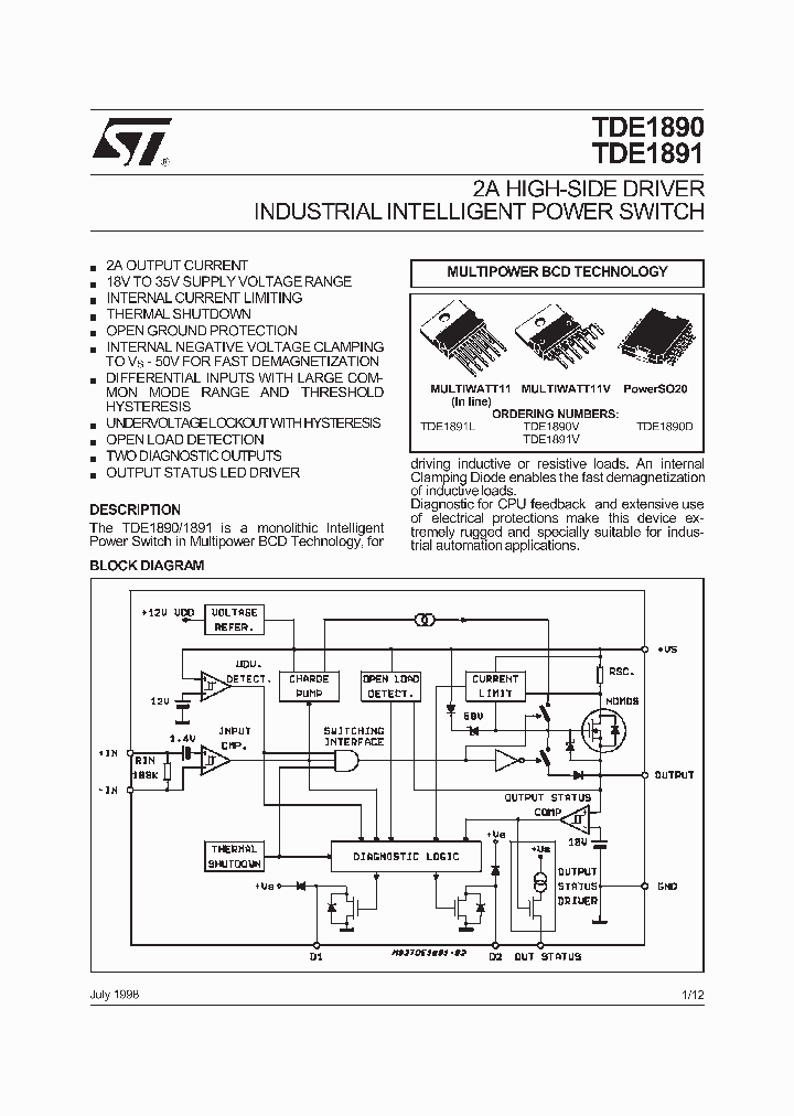 TDE1890_69507.PDF Datasheet