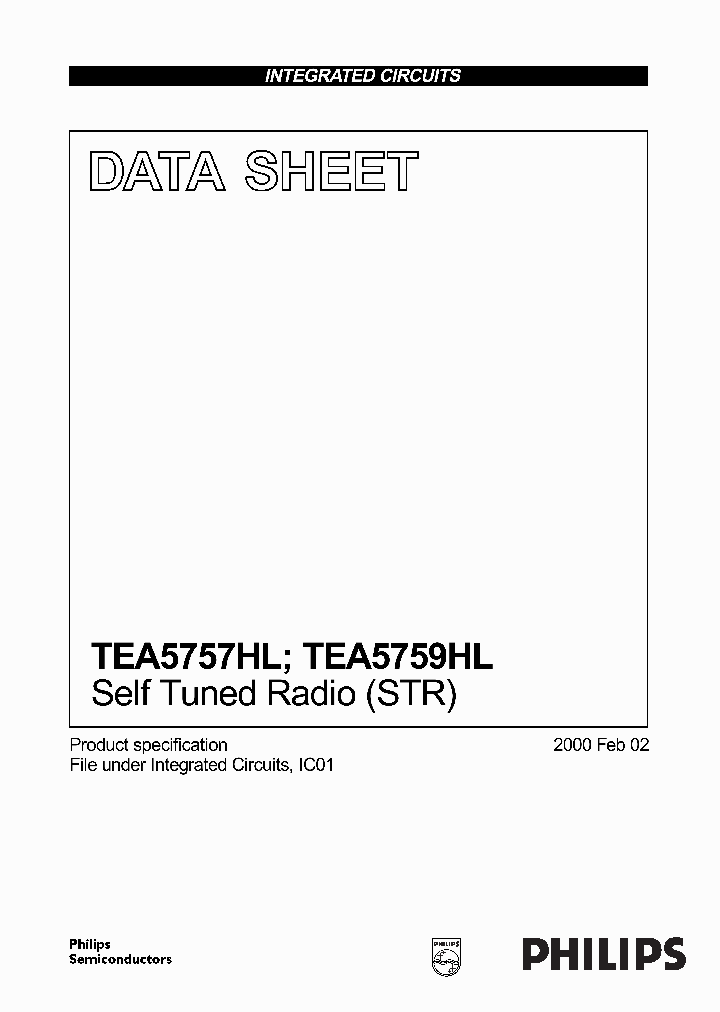 TEA5757HL_104161.PDF Datasheet