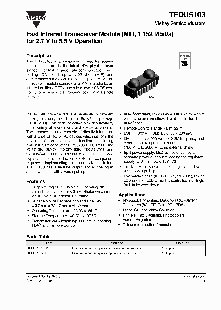 TFDU5103_61114.PDF Datasheet
