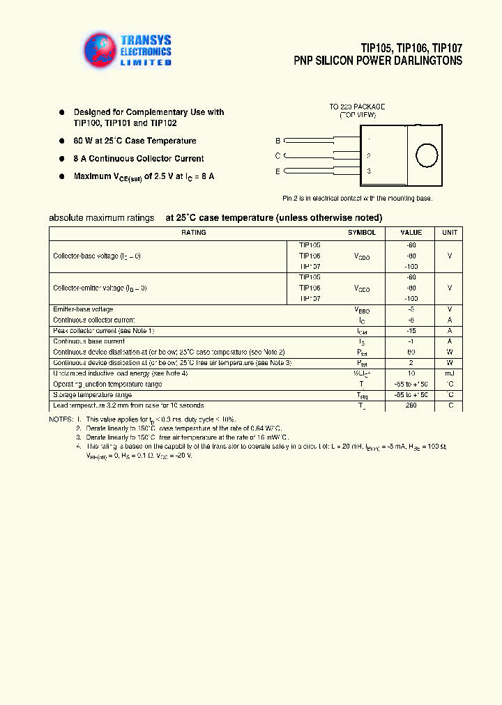 TIP107_96924.PDF Datasheet
