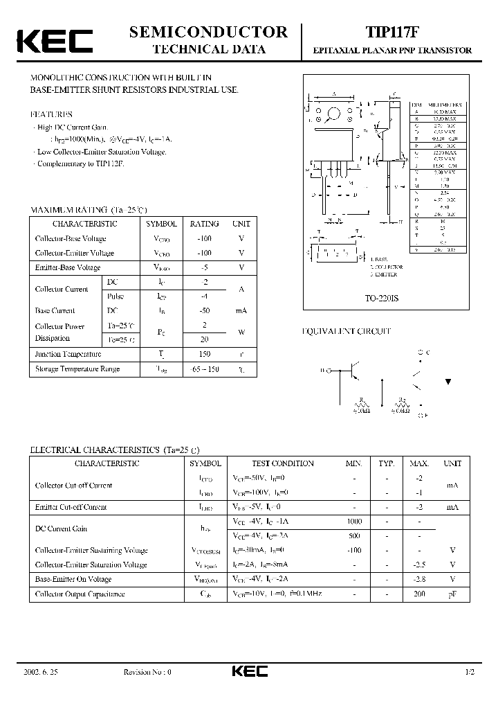 TIP117F_157291.PDF Datasheet
