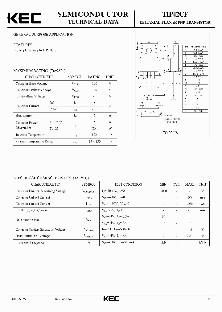 TIP42CF_5106.PDF Datasheet
