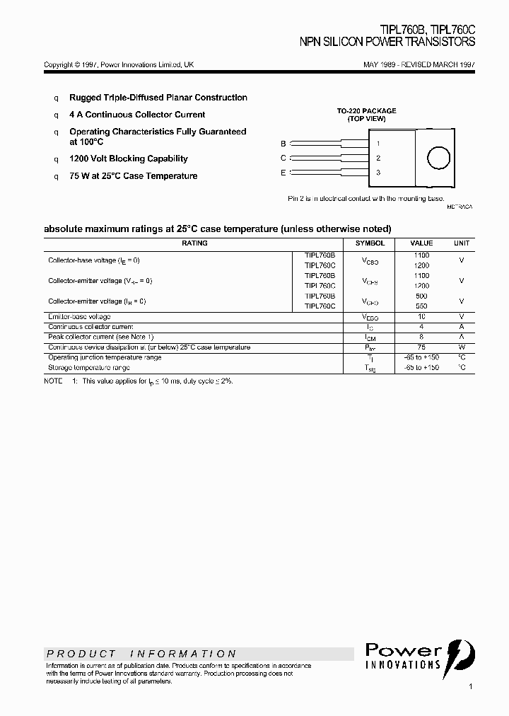 TIPL760B_69140.PDF Datasheet