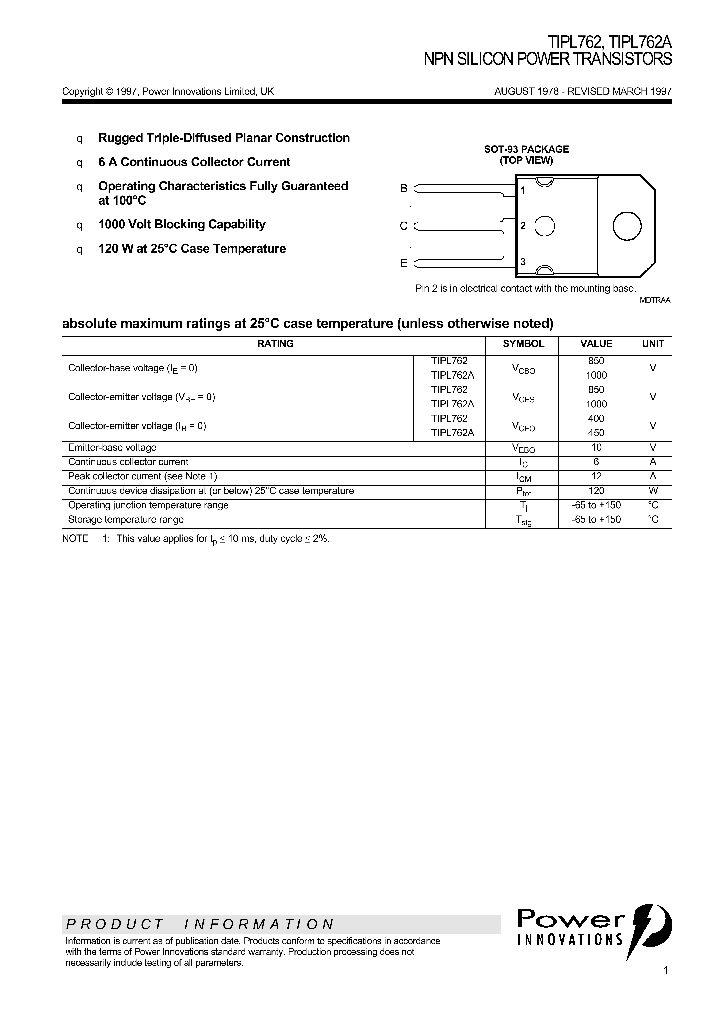 TIPL762_69146.PDF Datasheet