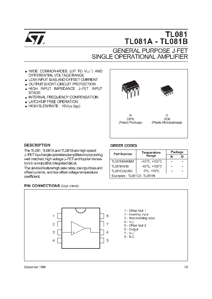 TL081_68251.PDF Datasheet
