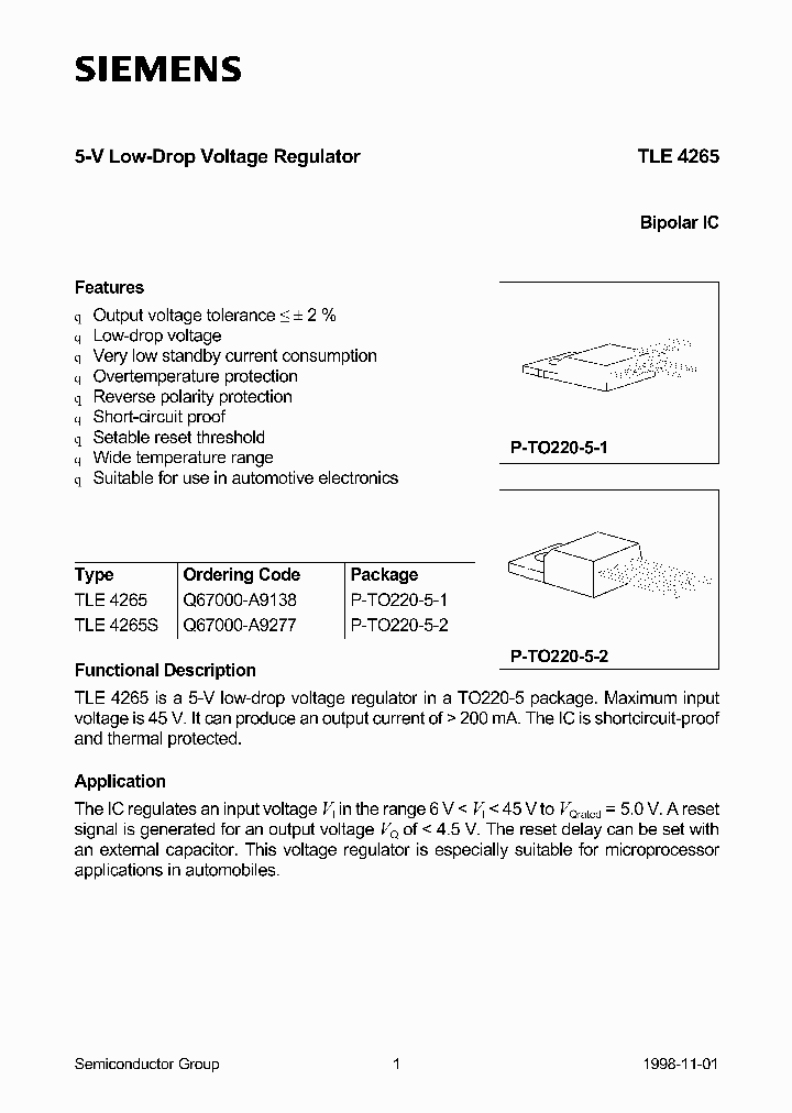 TLE4265_101841.PDF Datasheet