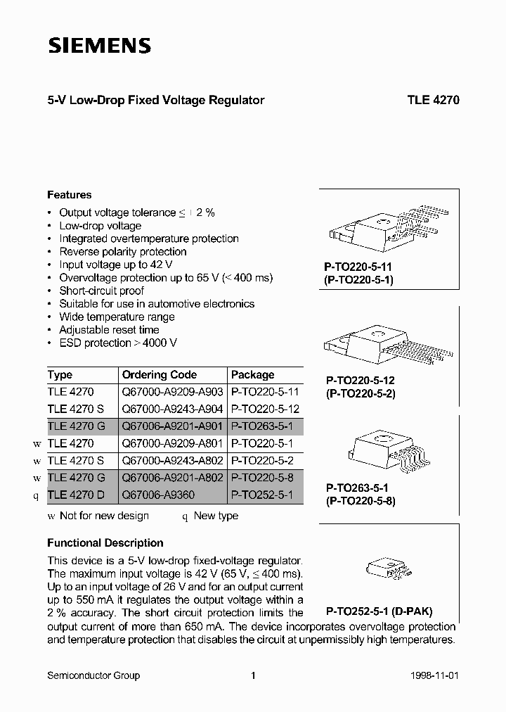 TLE4270_101938.PDF Datasheet