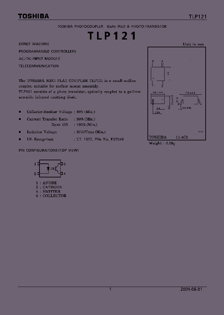 TLP121_3422.PDF Datasheet
