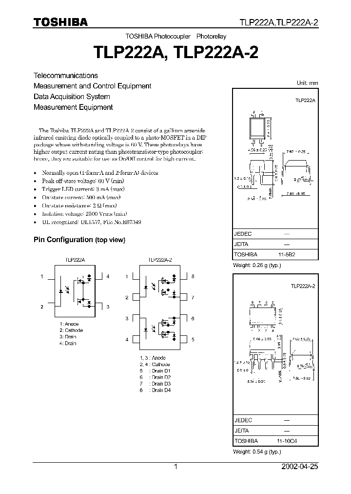 TLP222A_4071.PDF Datasheet