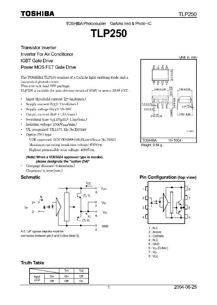 TLP250_4077.PDF Datasheet