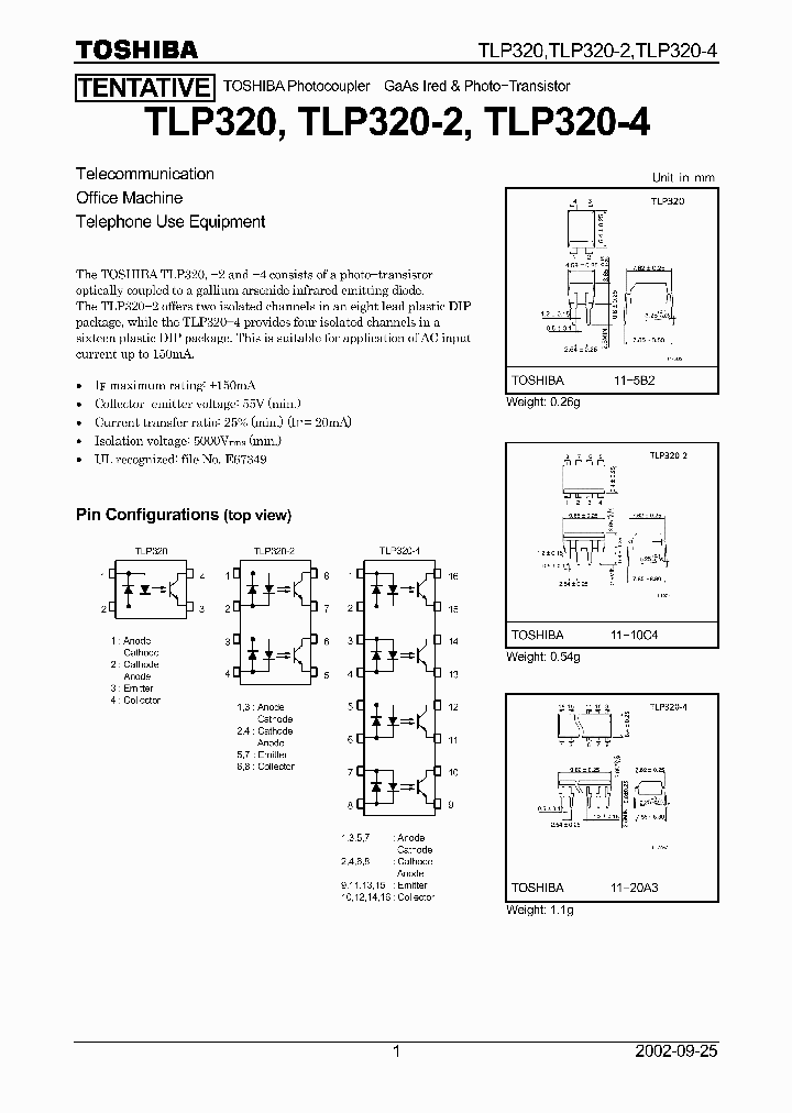 TLP320_4121.PDF Datasheet