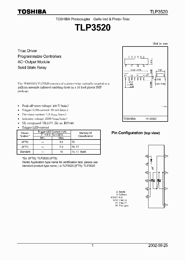 TLP3520_4133.PDF Datasheet
