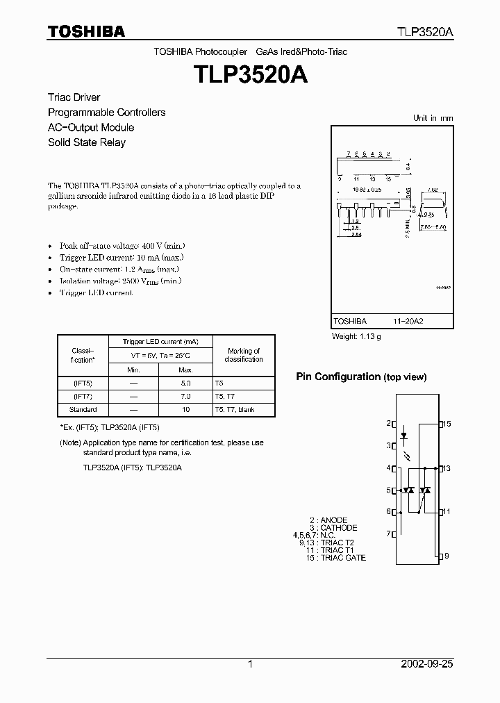 TLP3520A_4134.PDF Datasheet
