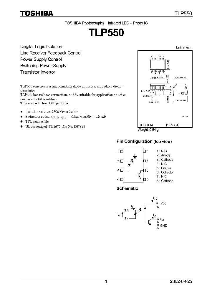 TLP550_4174.PDF Datasheet