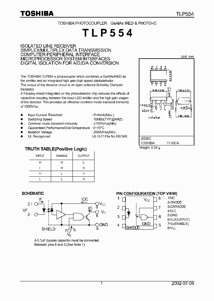TLP554_4175.PDF Datasheet