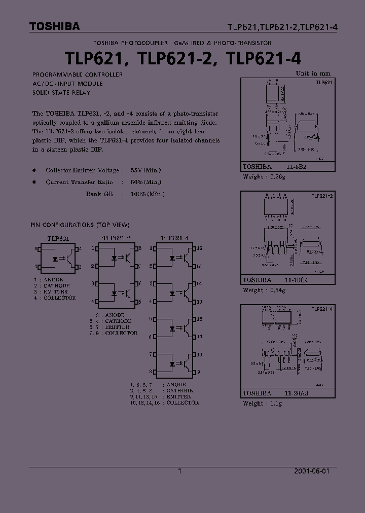 TLP621_6486.PDF Datasheet
