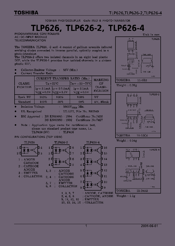 TLP626_133666.PDF Datasheet