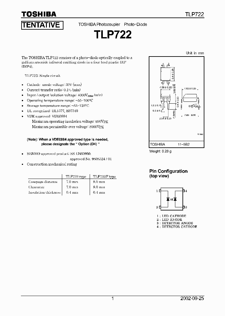 TLP722_4290.PDF Datasheet
