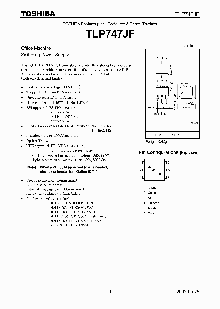 TLP747J_4299.PDF Datasheet