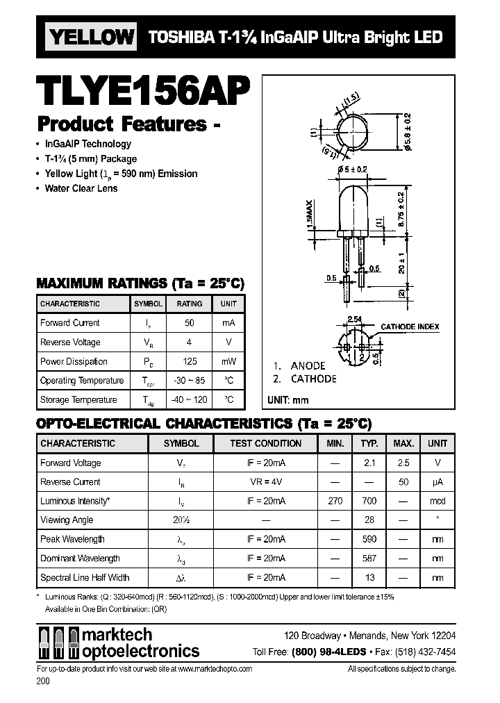 TLYE156AP_66258.PDF Datasheet