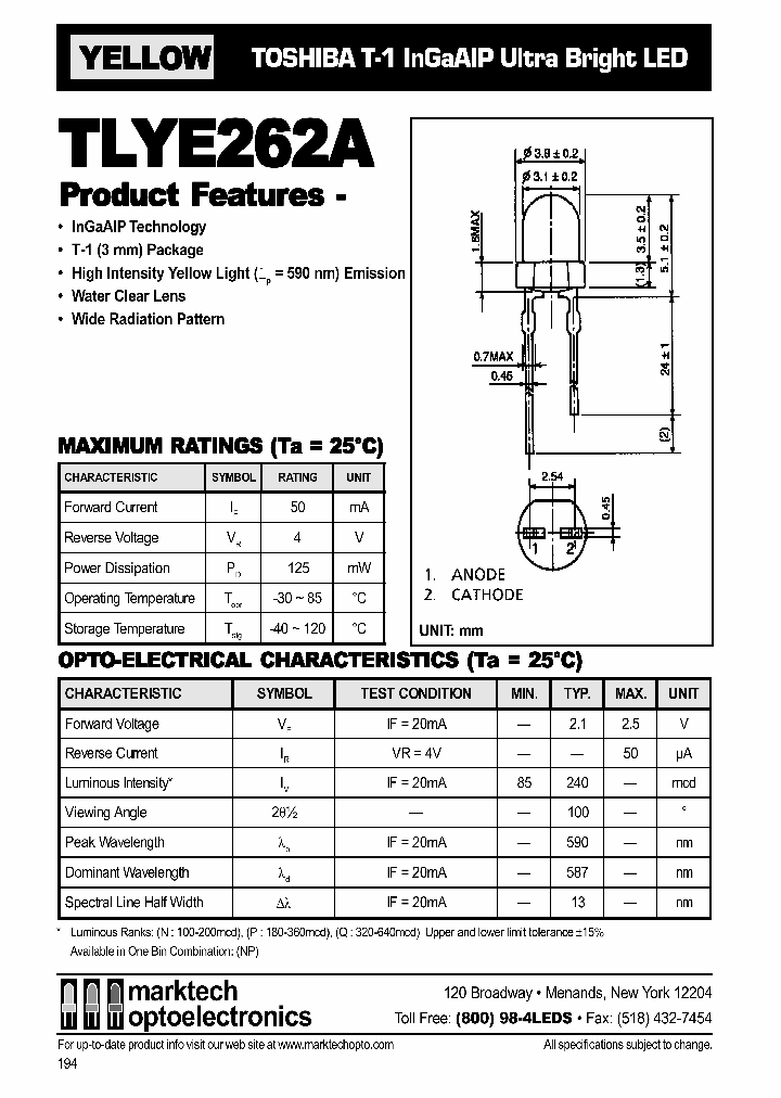 TLYE262A_66265.PDF Datasheet