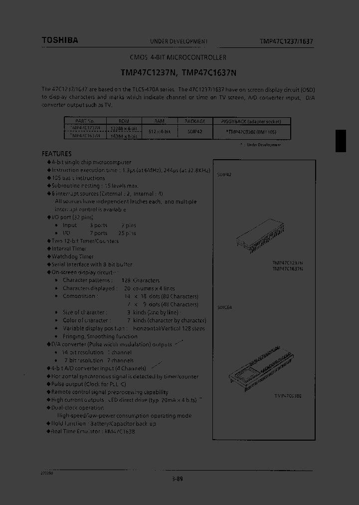 TMP47C1237_37261.PDF Datasheet