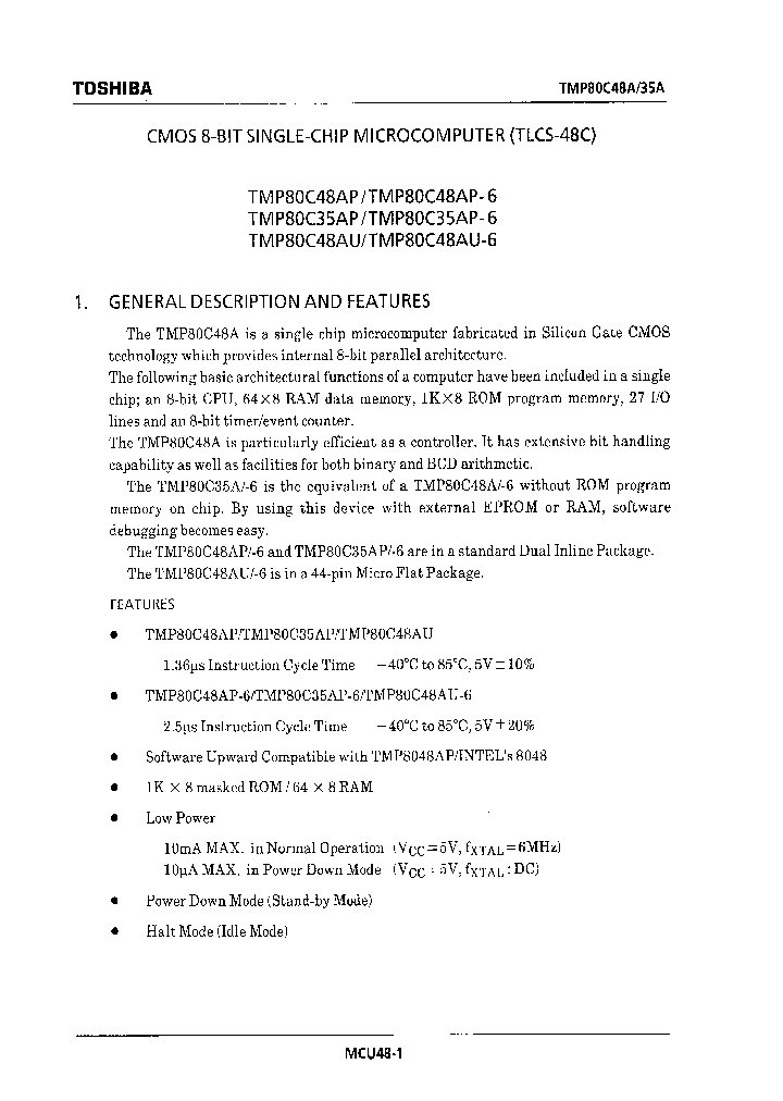 TMP80C35AP_83980.PDF Datasheet