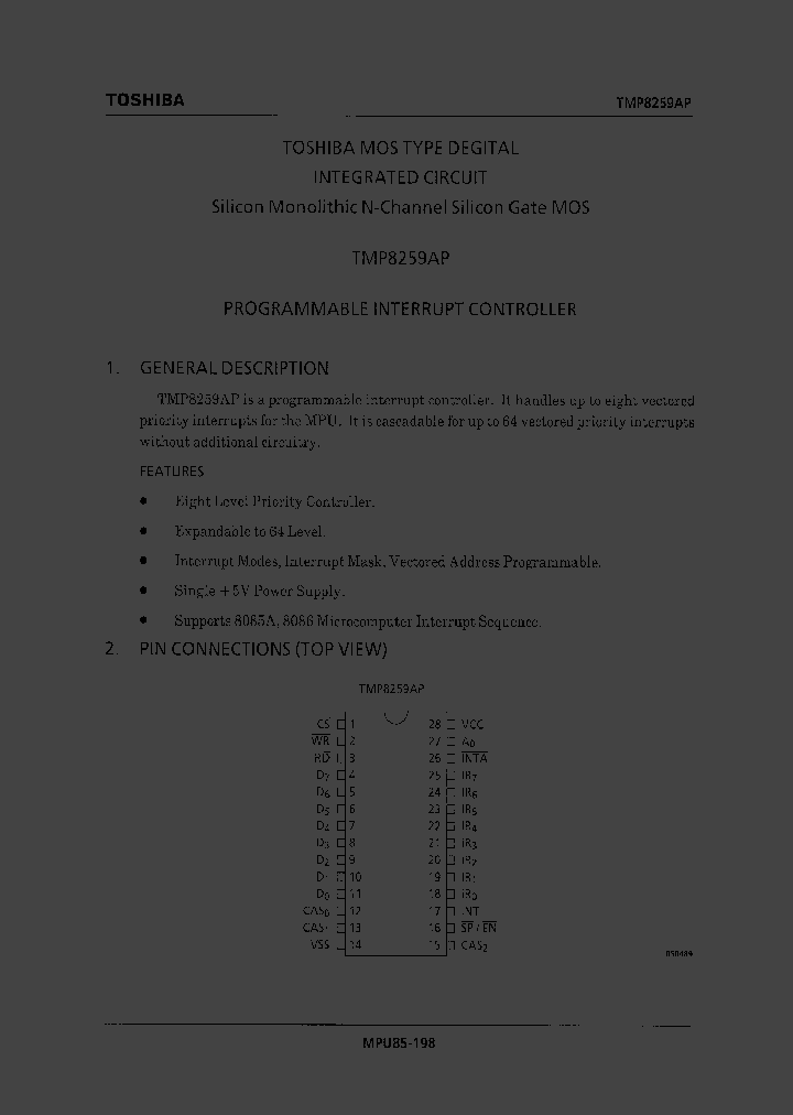 TMP8259AP_138016.PDF Datasheet